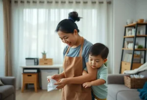 Nanny-housekeeper childcare and household duties